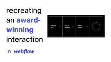 Recreating an award-winning list interaction | Interactions in Webflow #02