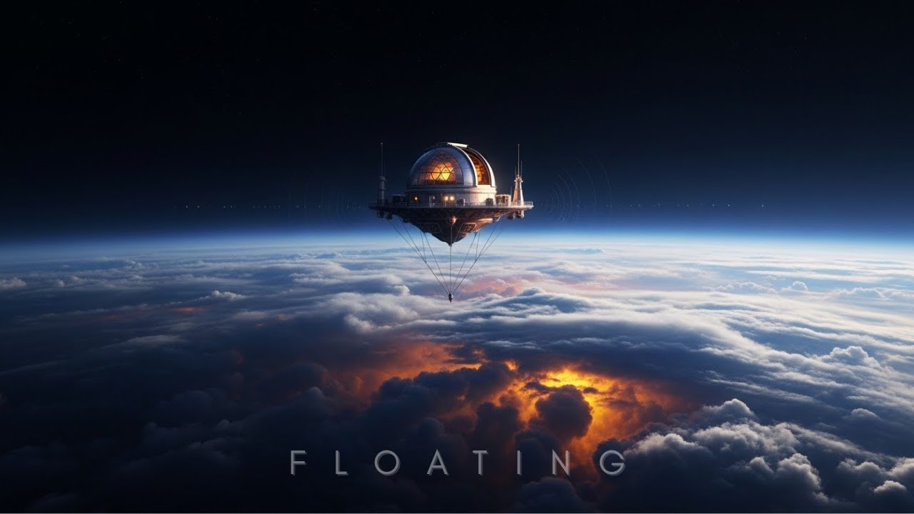 Floating Observatory Above the Clouds | Sci-Fi Relaxing Ambient Music