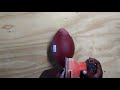 Sanding a football down for my wife, the crafter.