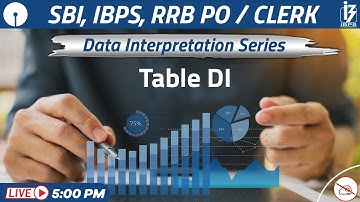 Data Interpretation Series | Table DI | SBI, IBPS, RRB | Sunil Mahendras | 5 pm