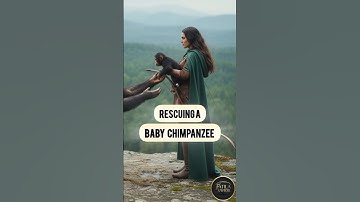 Rescuing a Baby chimpanzee 🐵⛈️ #aishorts #aivideo #aiviral