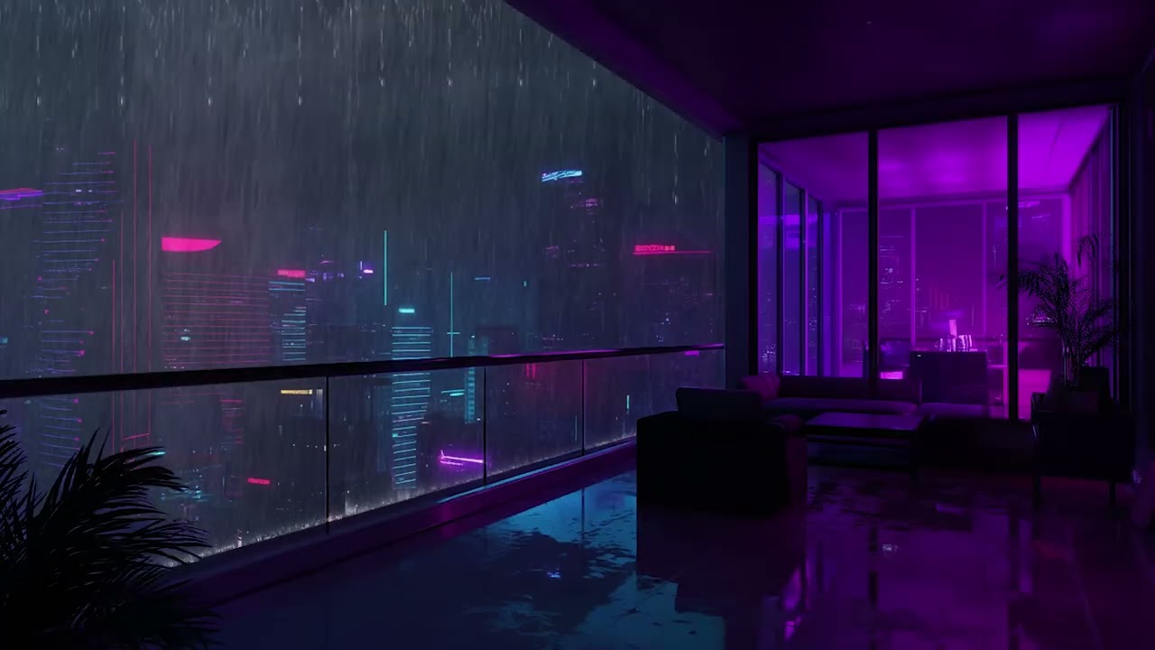 🌙🌧️ Rainy Night in the City | Calm Your Mind & Sleep Deeply | Black Screen Ambience