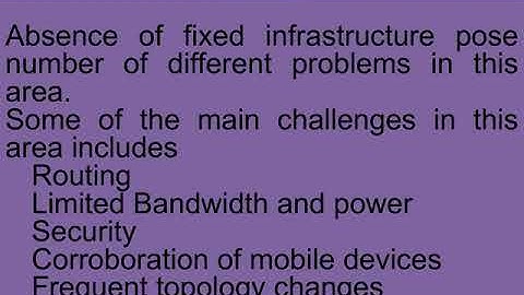 Mobile Ad-Hoc Networks