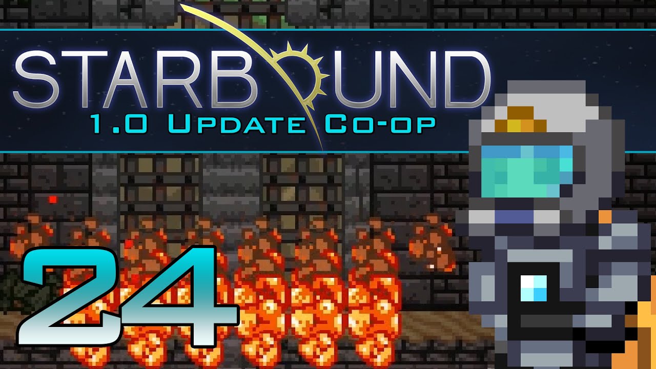 Let's Play Starbound 1.0 Co-op  ♦ Episode 24 ♦ Fire Lord and Ice Glitch [Starbound Coop Gameplay]