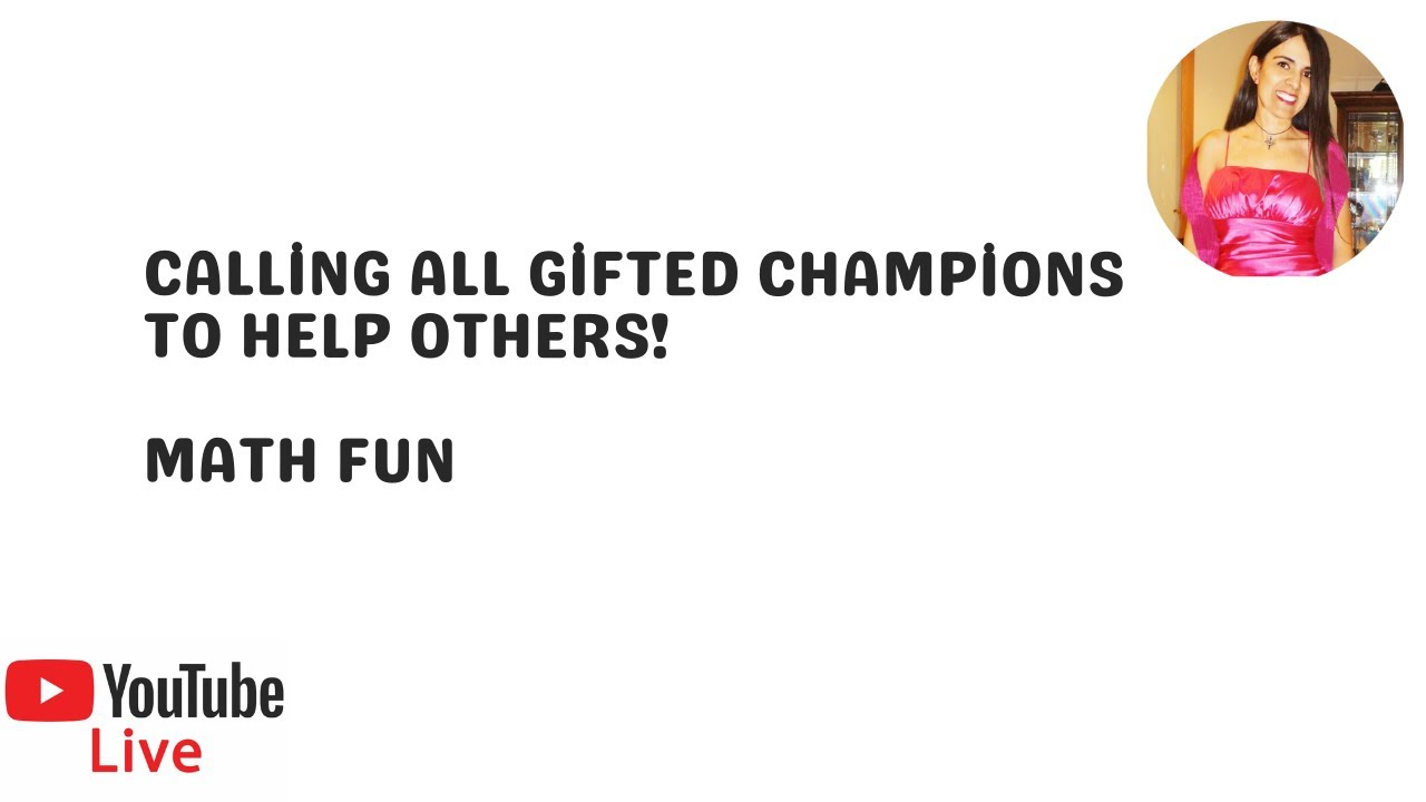 We are the Math Champions, my Friends! Let's have some Math Fun!