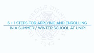 Summer/Winter School “How to apply” video tutorial