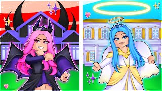 Light Fairy VS Dark Fairy Build Battle In Bloxburg…Roblox