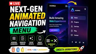 🔴 Build a Next-Gen Animated Navigation Menu with HTML, CSS & JavaScript | Modern UI Design 2026