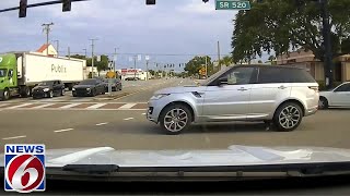 Dashcam shows Brevard County deputy's cruiser rollover after crash