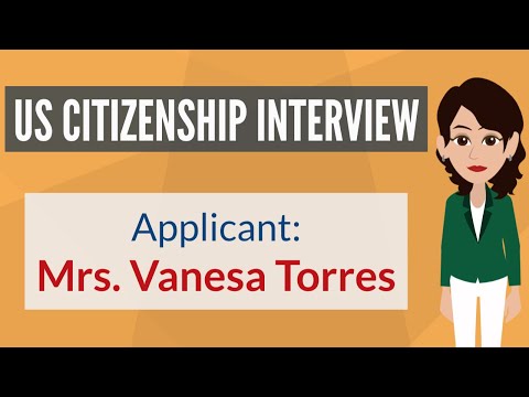 Video Mock US Citizenship Interview with Mrs. Vanesa Torres - youtube