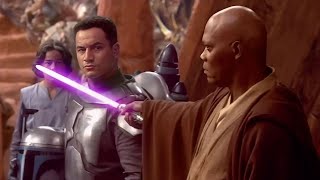 Mace Windu Vs Jango Fett - Star Wars: Attack Of The Clones [HD]