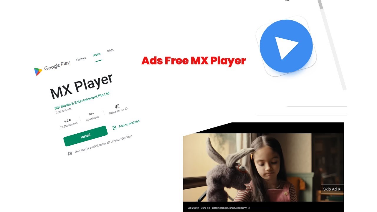 How to install Ads Free MX Player YouTube