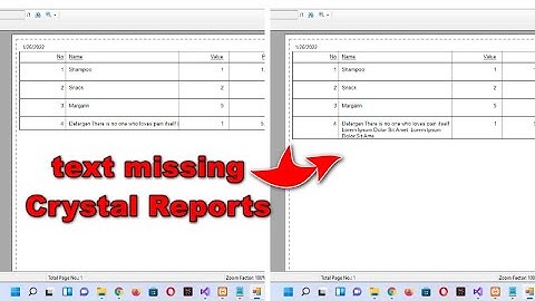 Text Missing or Cut On Crystal Reports