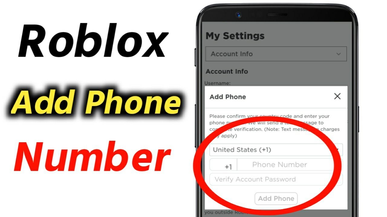 How to Add Phone Number to Roblox Account 