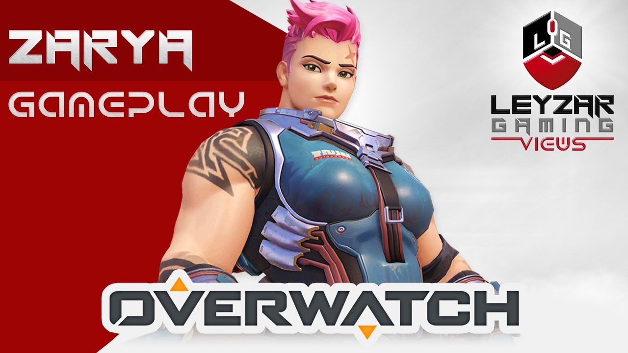 Overwatch Gameplay - Zarya Tank Role (Temple of Anubis Gameplay)