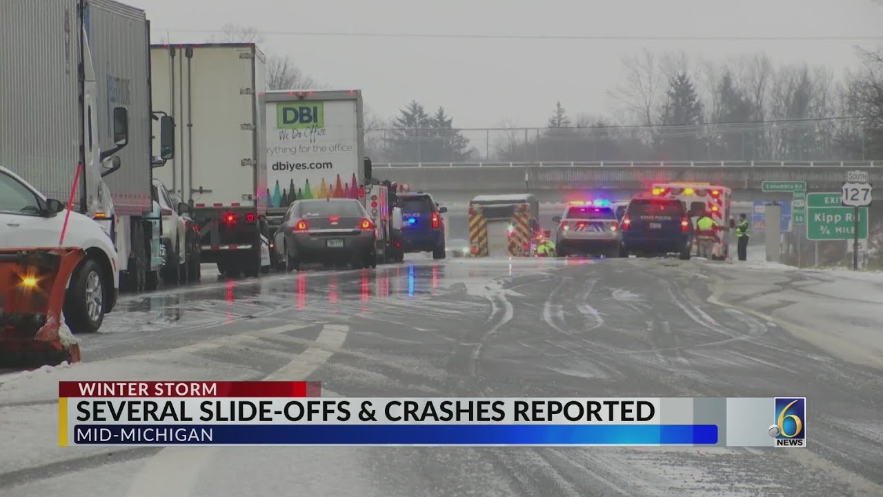 Slide offs and crashes reported - YouTube