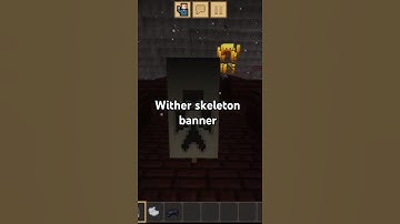 WITHER SKELETON banner in MINECRAFT💀 #minecraft #tutorial #witherskeleton