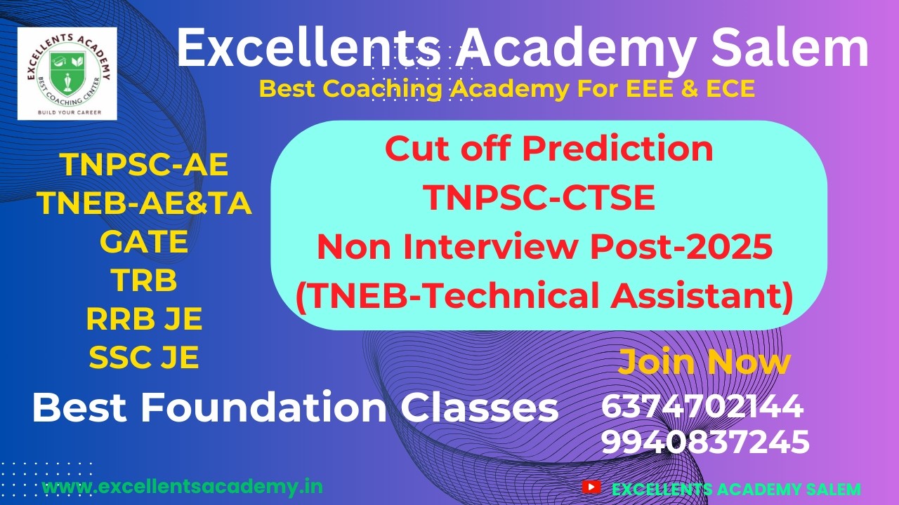 TNEB-Technical Assistant Cut off Prediction for TNPSC-CTSE 2025...Best Classes for ECE&EEE Exams...