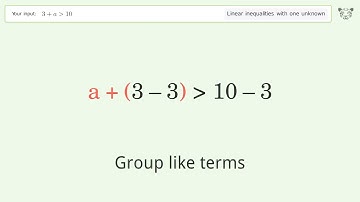Solving Linear Inequalities: 3+a is Greater Than 10
