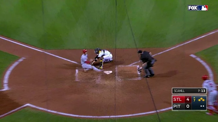 STL@PIT: Marte throws out Hazelbaker at the plate