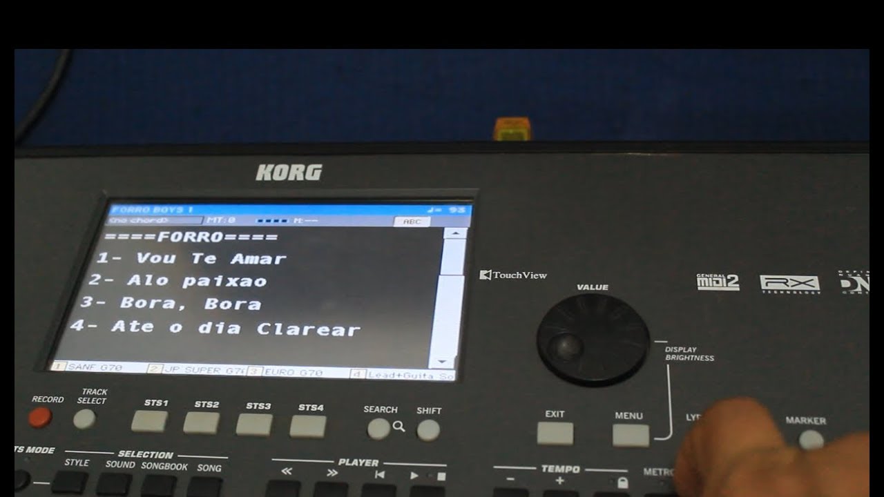 Como colocar o repertorio dentro do KORG PA 600