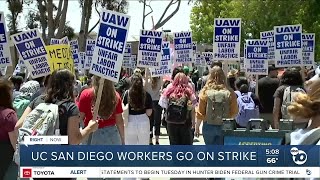 Union workers at UC San Diego go on strike