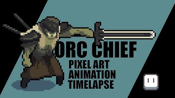 Pixel Art Animation Process - Orc Chief