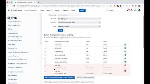 Google Analytics in Confluence - Configuration Screen - v2020 005 Release