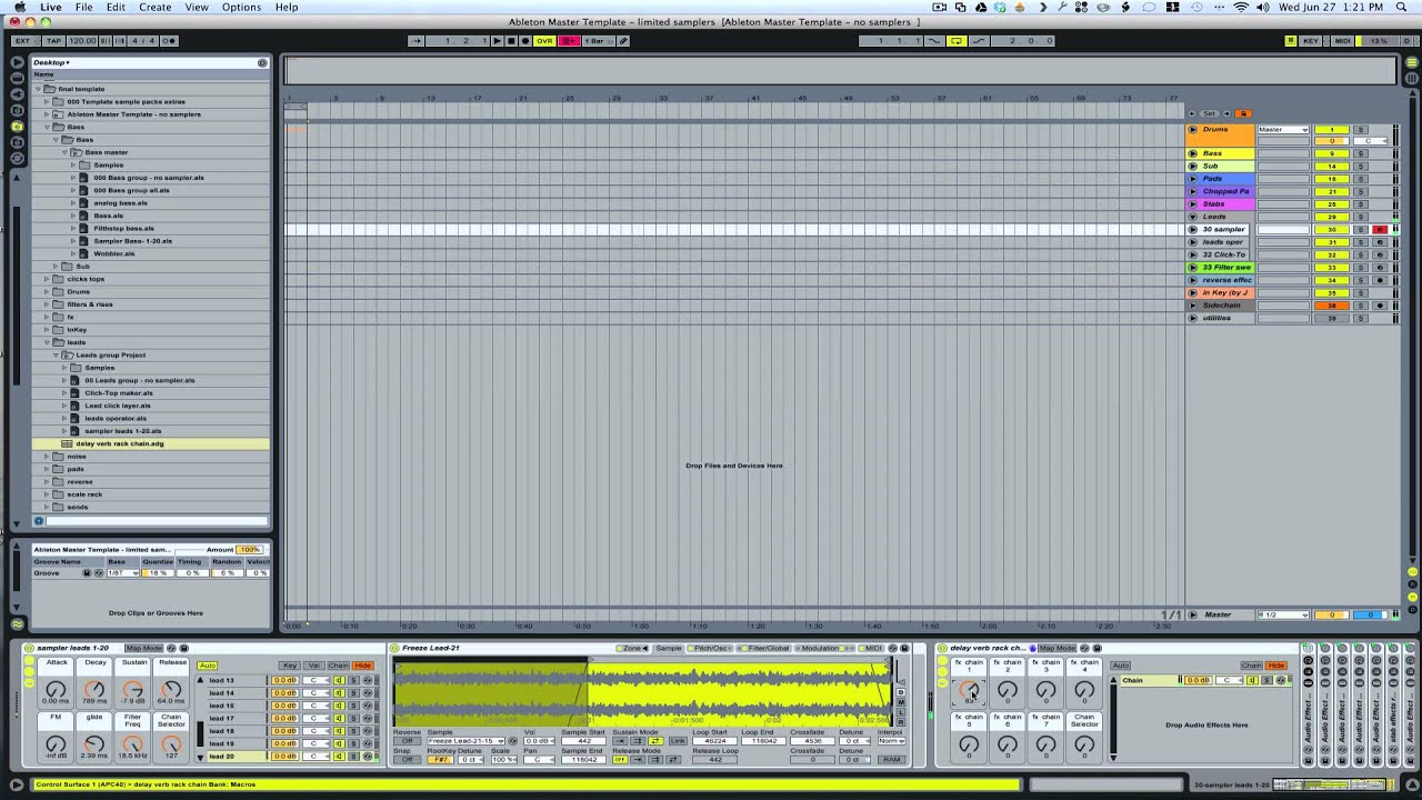 Ultimate Ableton Master Template Walkthrough Ableton Tutorial Ultimate Master Template Youtube Ableton Set Default Template