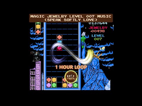 Magic Jewelry Level 007 (Speak Softly Love) Music 1 Hour Loop (NES Game Soundtrack, Piano)