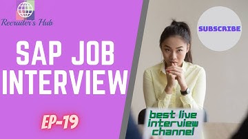 SAP JOB INTERVIEW - SAP PP MODULE (Recruiter