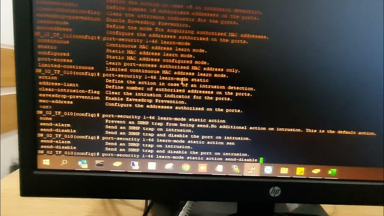 HP Aruba switch port security Port security Hp aruba switch