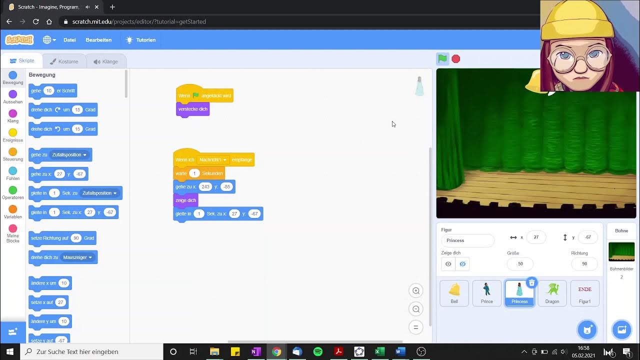 Scratch Erstellen einer Geschichte YouTube
