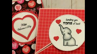 DOUBLE TRIANGLE FOLD VALENTINE CARDS