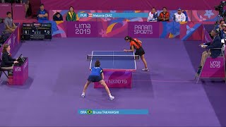 Melanie Diaz vs Bruna Takahashi - Final de Equipos Femenino - Tenis de Mesa - Lima 2019