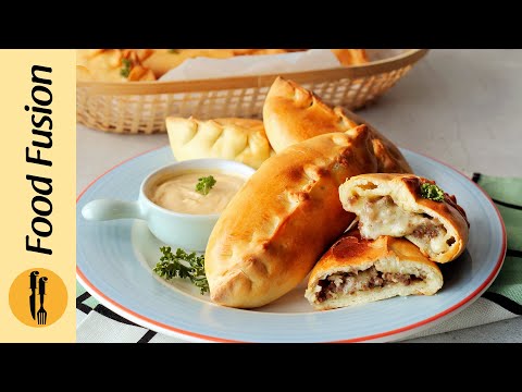 Russian Pirozkhi with Meat & Cheese Filling  Recipe By Food Fusion