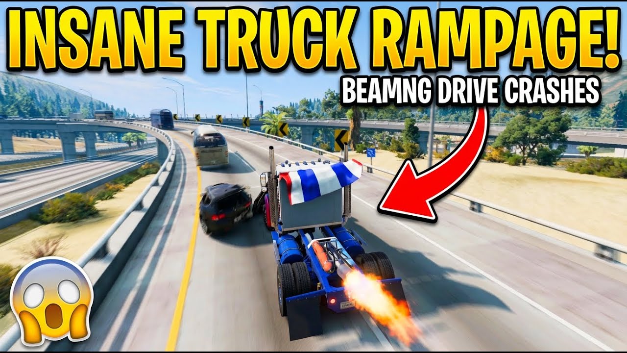 Monster Gavril T-Series vs Busy Traffic Vehicles | BeamNG.drive