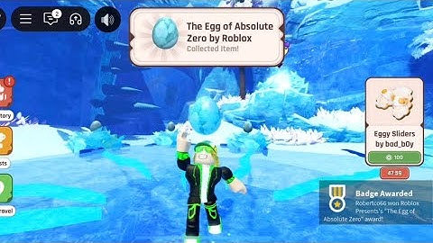 Obtaining The Egg of Absolute Zero in Roblox: The Hatch