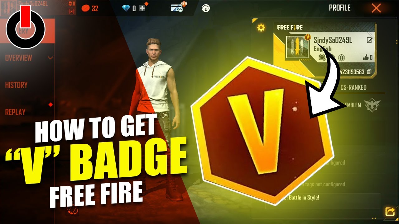 Free Fire How to get V Badge Code YouTube