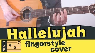hallelujah fingerstyle guitar // cover tutorial lesson tabs // leonard cohen - jeff buckley