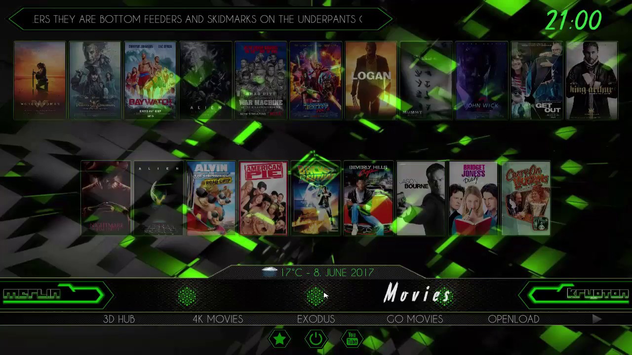 THE BEST KODI 17 3 KRYPTON BUILD JUNE 2017 ★ MERLIN ★ INSTALL COMPLETE WIZARD SETUP