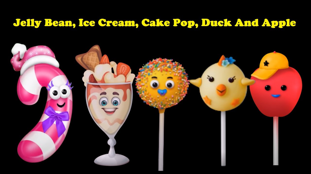 Jelly Bean , Ice Cream , Cake Pop , Duck And Apple FINGER FAMILY COLLECTION FINGER FAMILY