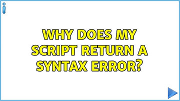 Ubuntu: Why does my script return a syntax error? (2 Solutions!!)