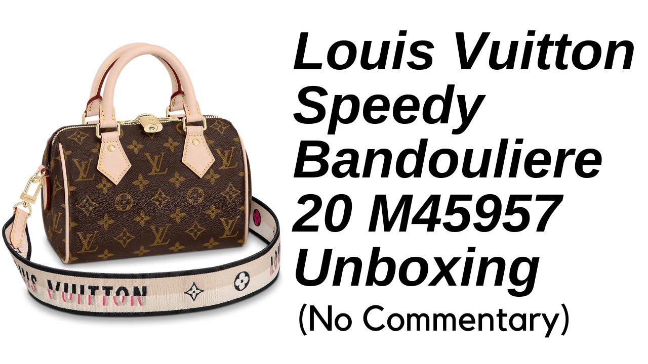 Louis Vuitton Monogram Speedy Bandoulière 20 Black Strap Unboxing