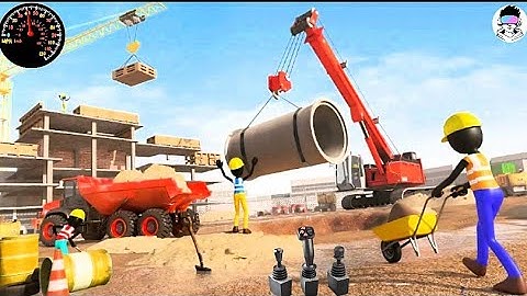 Stickman City Construction Simulator - Digger Excavator Driving 2023 - Android Gameplay