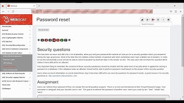WebGoat 2023 - A7 - Password reset - Assignment 4
