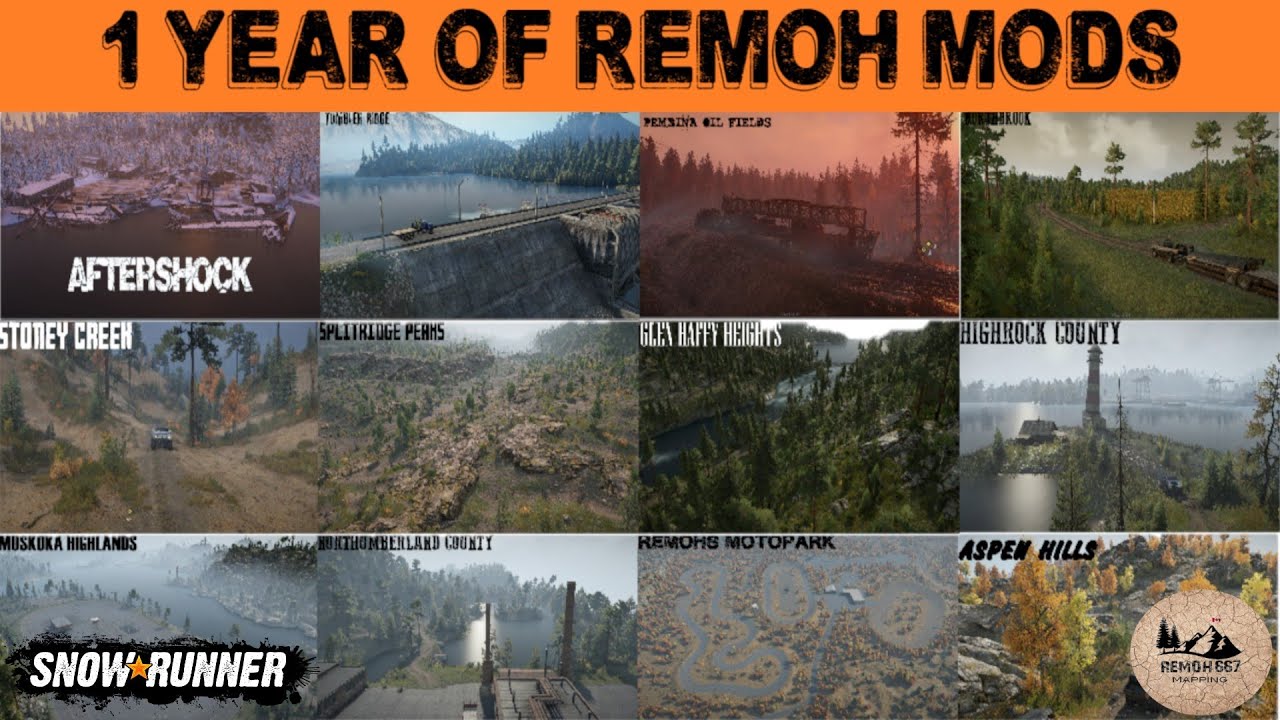Snowrunner - 1 Year Of Remoh667 Mod Maps - YouTube