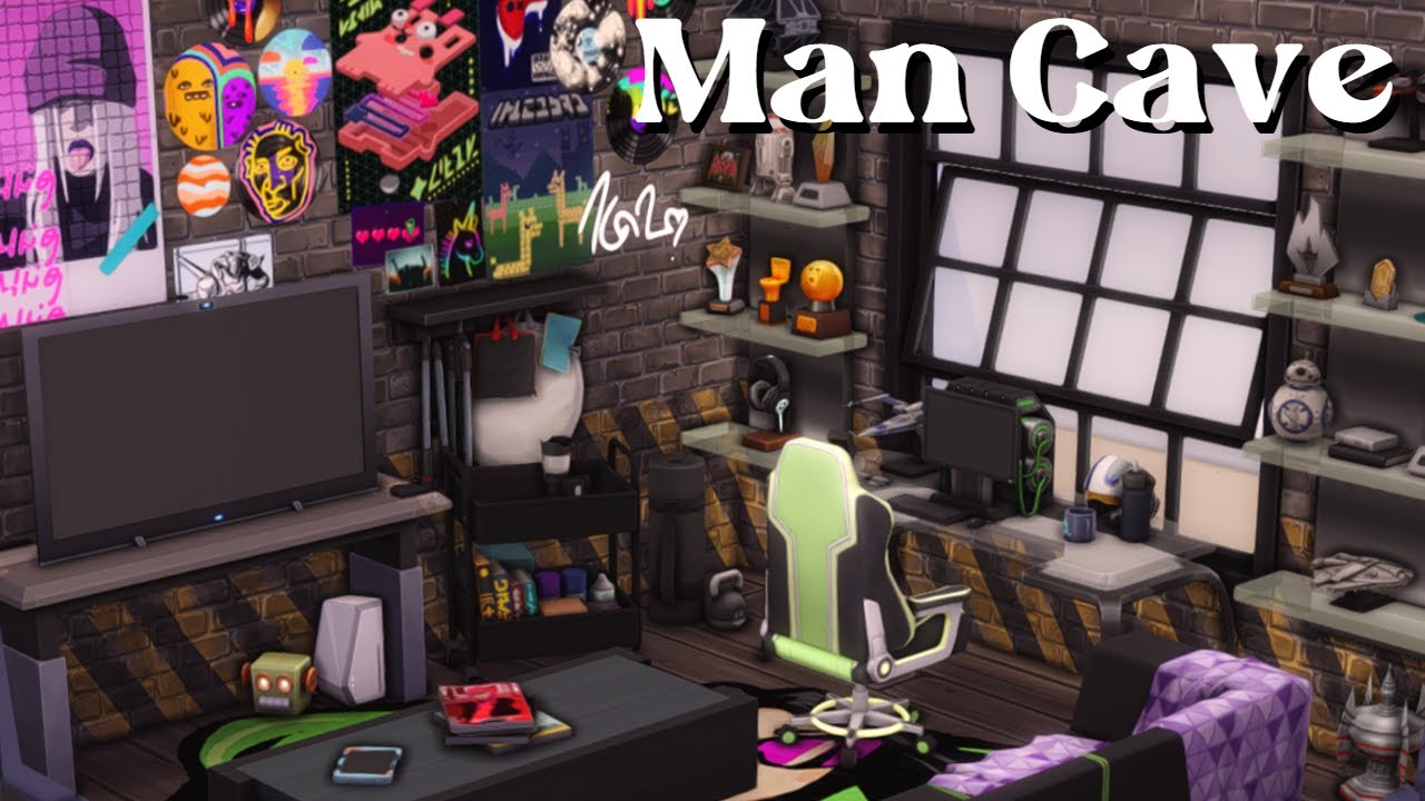 Man Cave | The Sims 4 (4x4 Room Build) - YouTube