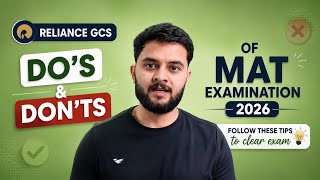 Do's and don'ts for Reliance GCS MAT Exam 2026 