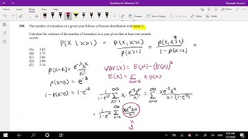 SOA Exam P Question 290 | Conditional Variance of Poisson Distribution